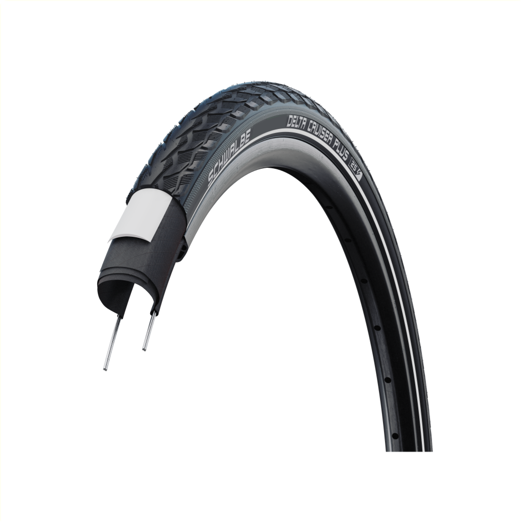 Schwalbe Benelux B.V. Schwalbe road cruiser plus (punctureguard 3mm), zwart met reflectie, 28x1.40 etrto 37-622