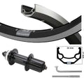 Kgs achterwiel 28 inch ( 622 ) zwart-rr cassette v-brake centerlock 8-10 spd qr
