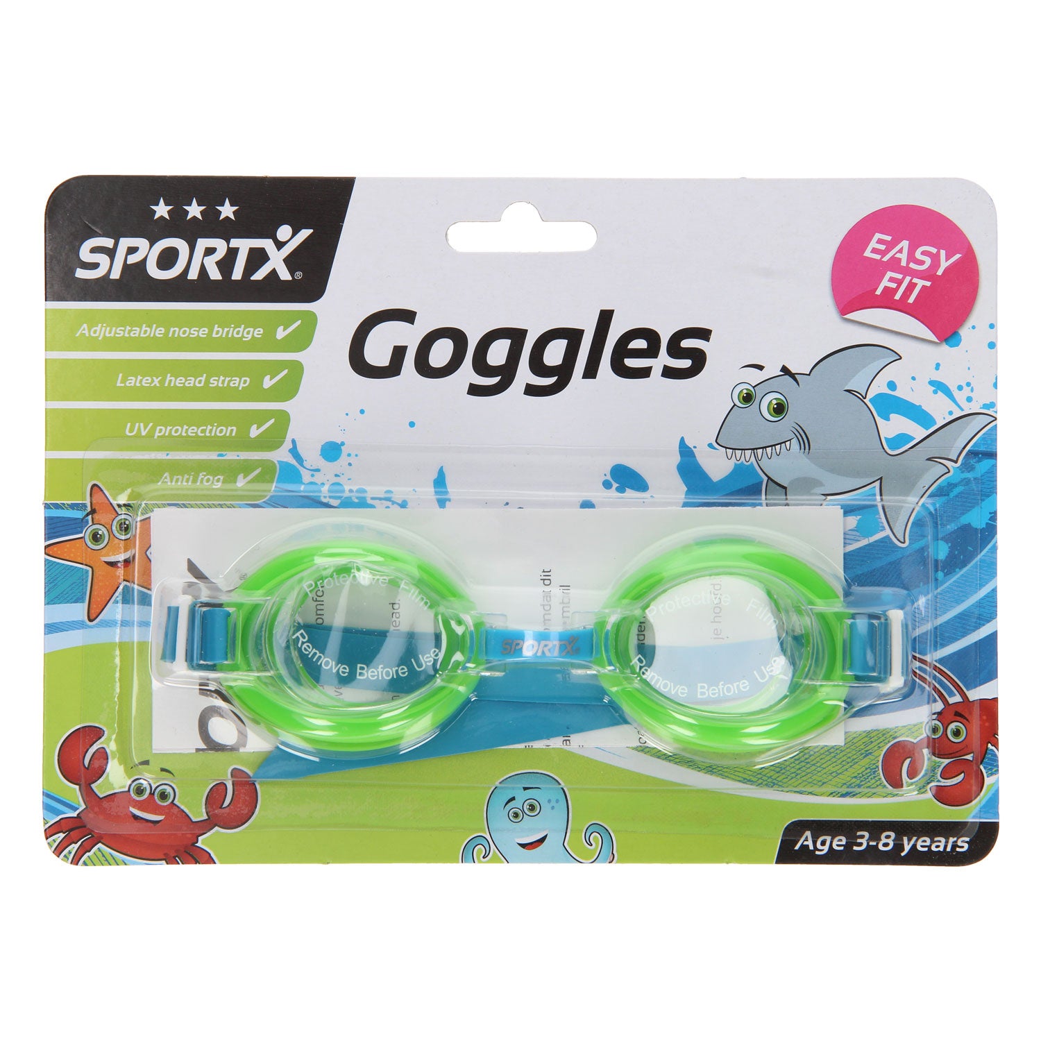 Sportx kids zwembril comfort - blauw
