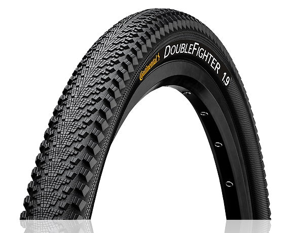 Buitenband Continental DoubleFighter III 26 x 1.90 50-559 - zwart met reflectie