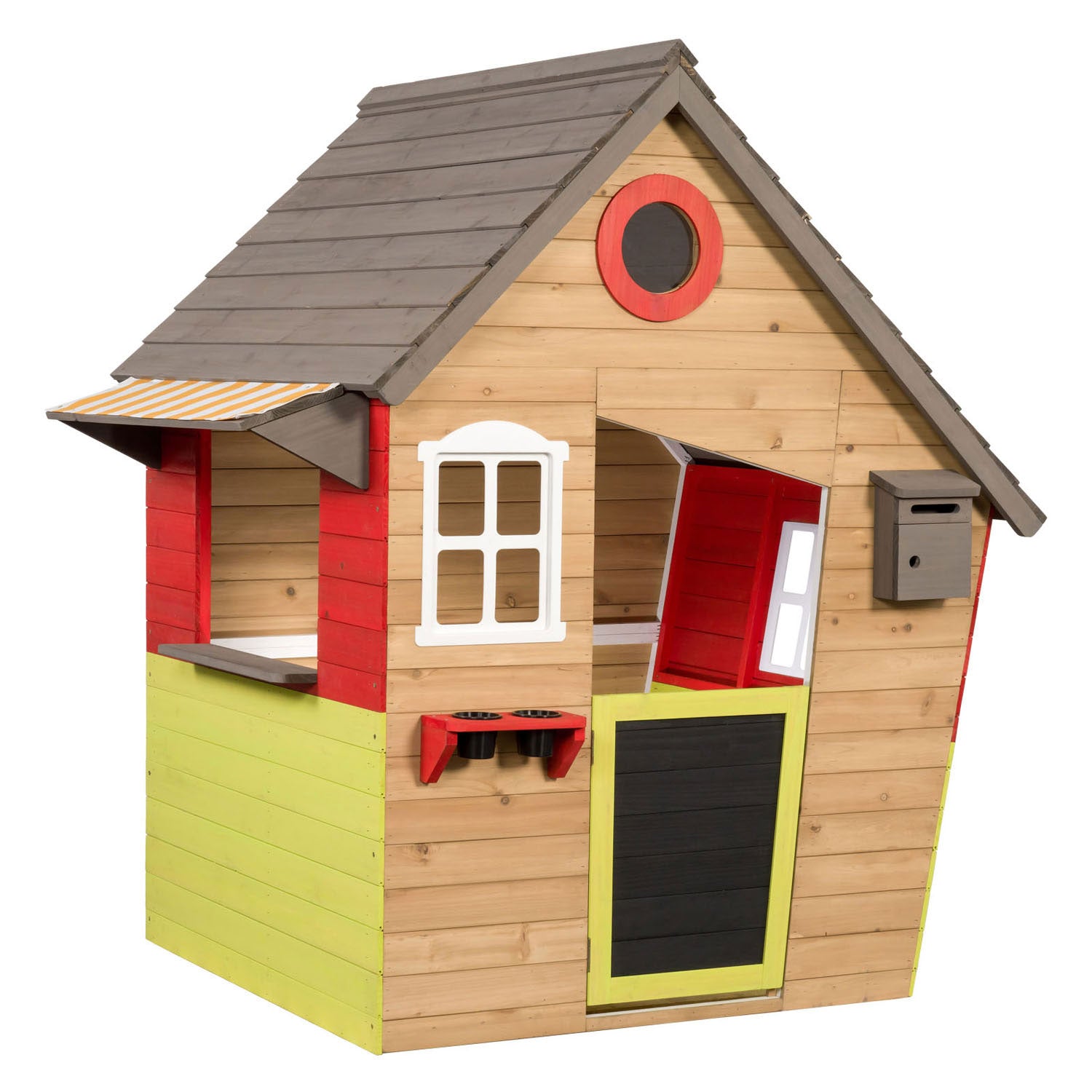 Swingking houten speelhuisje fairytale