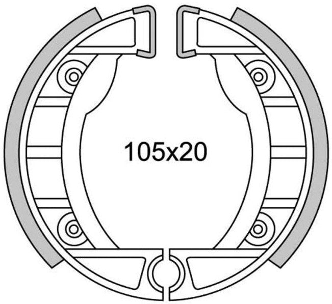 Newfren Remsegment GF0152 Ciao, Si ø105mm Voor (Gietwiel)
