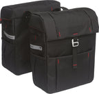 Newlooxs New looxs vigo double - dubbele fietstas - geschikt voor elektrische fietsen - fietstas met modern design - 37 liter - zwart