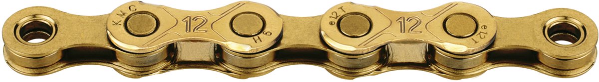 KMC Ketting e12 Ti-Ni goud, 1 2x11 128, 130 schakels, 5.2mm pin, 12-speed