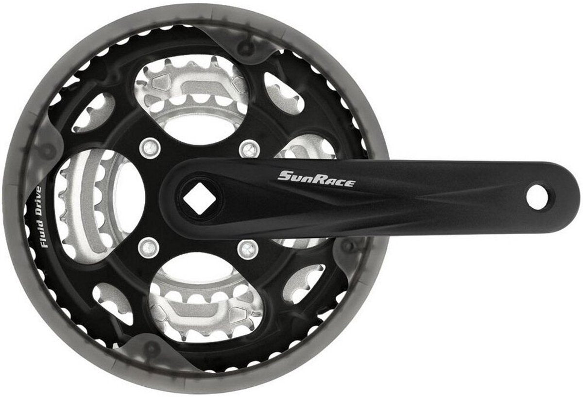 Sturmey-Archer Europa N.V. Sun race fcm300 7/8-speed triple 48/38/28t. 170 mm. (- 4 mm. diep )