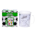 Duckiez kleur je eigen beker voetbal 250 ml | 24 stuks