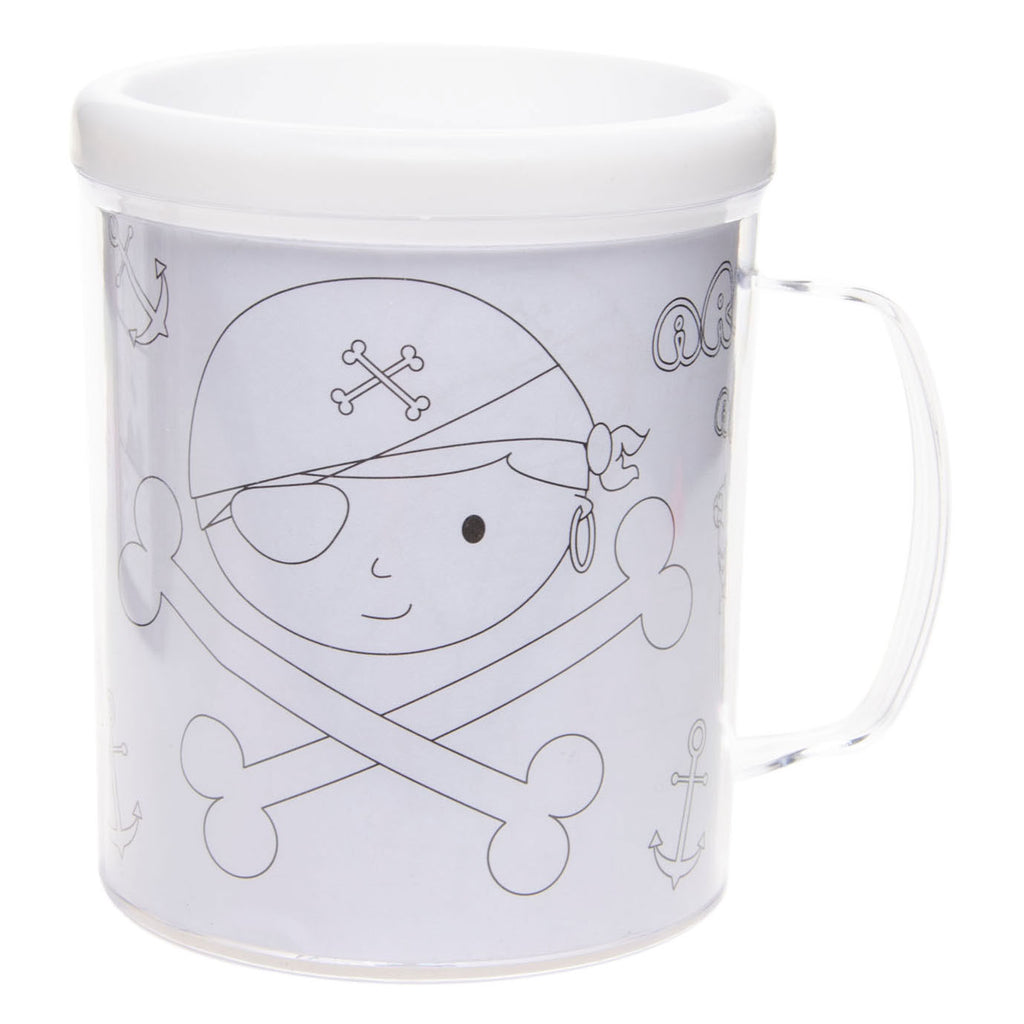 Duckiez kleur je eigen beker piraat 250 ml | 24 stuks