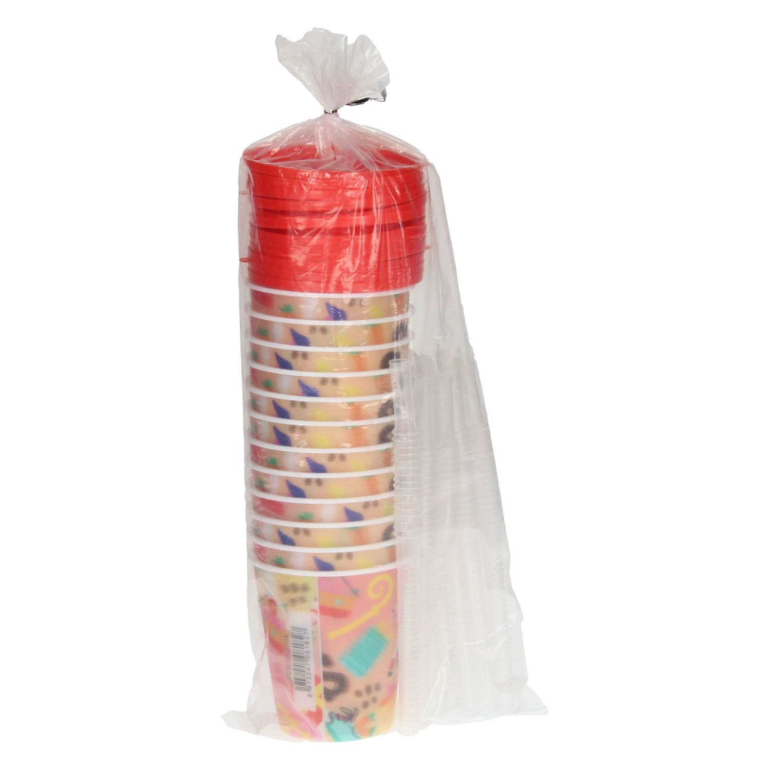 duckiez beker met deksel en rietje sinterklaas, 12st.