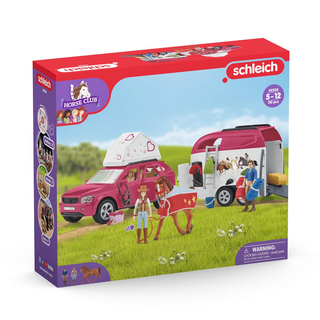 schleich horse club avontuur met auto en paardentrailer 42535