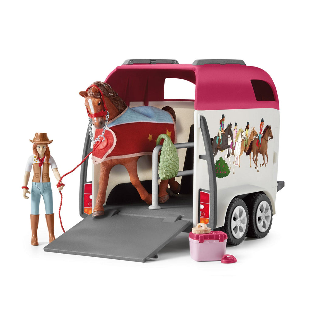 schleich horse club avontuur met auto en paardentrailer 42535