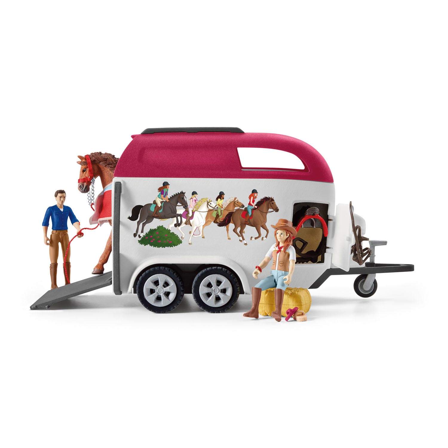 schleich horse club avontuur met auto en paardentrailer 42535