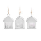 Hanger Huisje met Ledverlichting Wit
