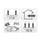 Buiten ledverlichting 40 led - warm white, 300cm