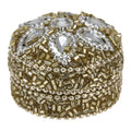 Opbergdoosje 4x3cm goud, set van 36