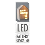 Kleur je eigen kersthuisje met led, set van 12