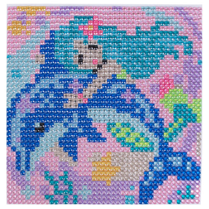 Diamond painting set eenhoorn 17x17cm
