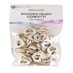 Houten hartjes decoratie