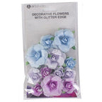 Papieren bloemen met glitters