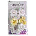 Papieren bloemen met glitters