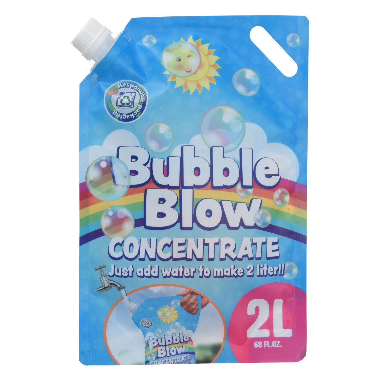 Bellenblaas geconcentreerd mengen met water zak, 2 liter