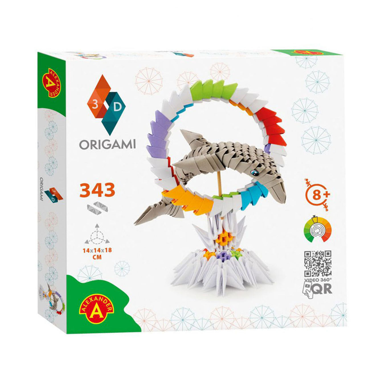Alexander toys origami 3d - dolfijn, 343dlg.