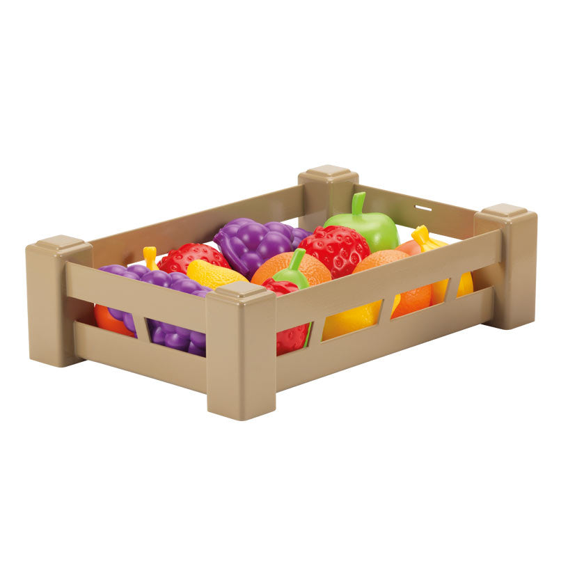 Ecoiffier 100% chef fruit of groenten in kratje