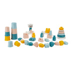 Abrick ecoiffier bb babyspeelgoed 4in1 speelset in opbergbox - 41dlg.
