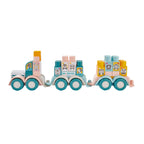 Abrick ecoiffier bb dierentrein met bouwblokken - 51dlg.