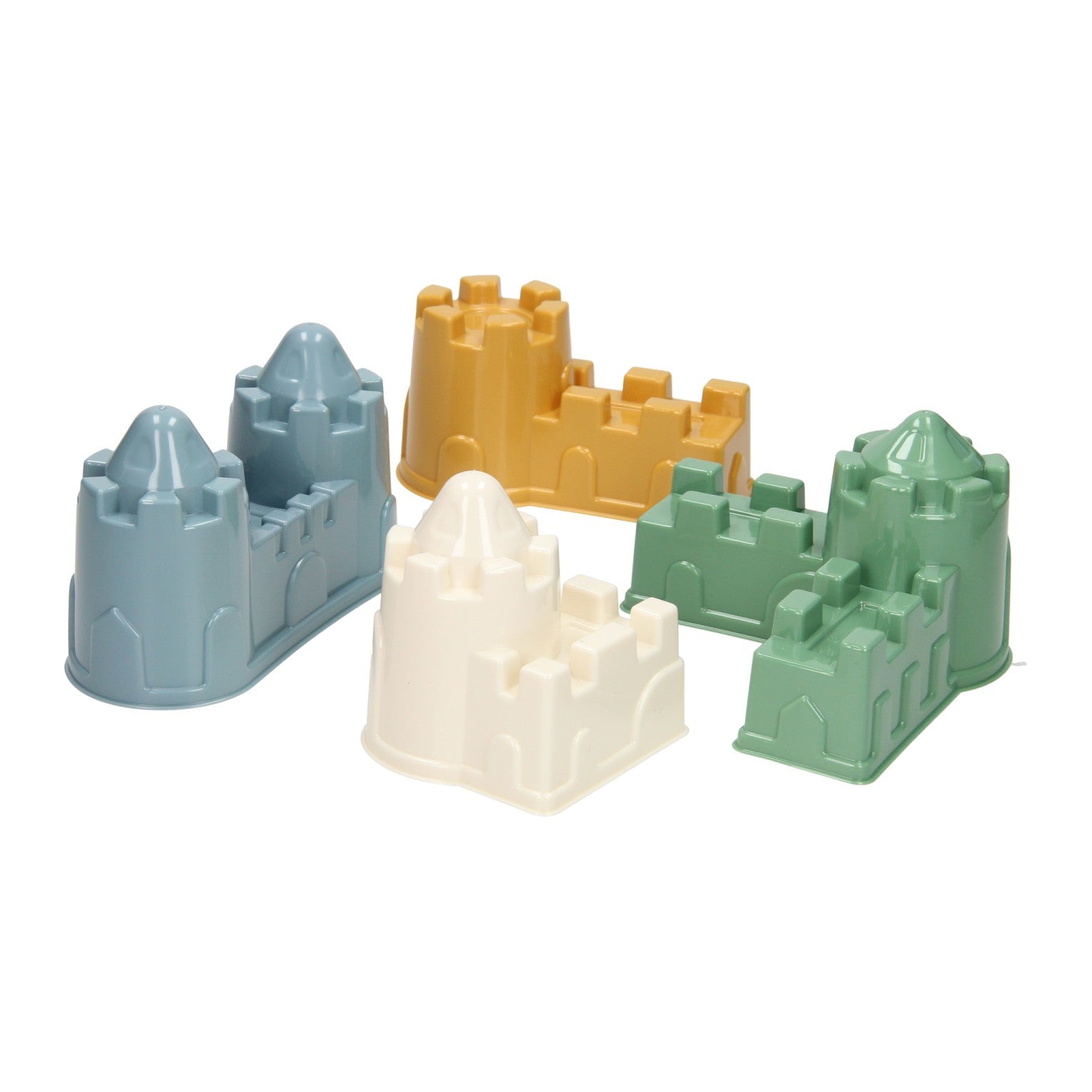 Cavallino kasteel zandvormen pastelkleuren, 4st.