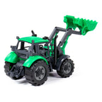 Merkloos cavallino tractor met shovel groen, schaal 1:32
