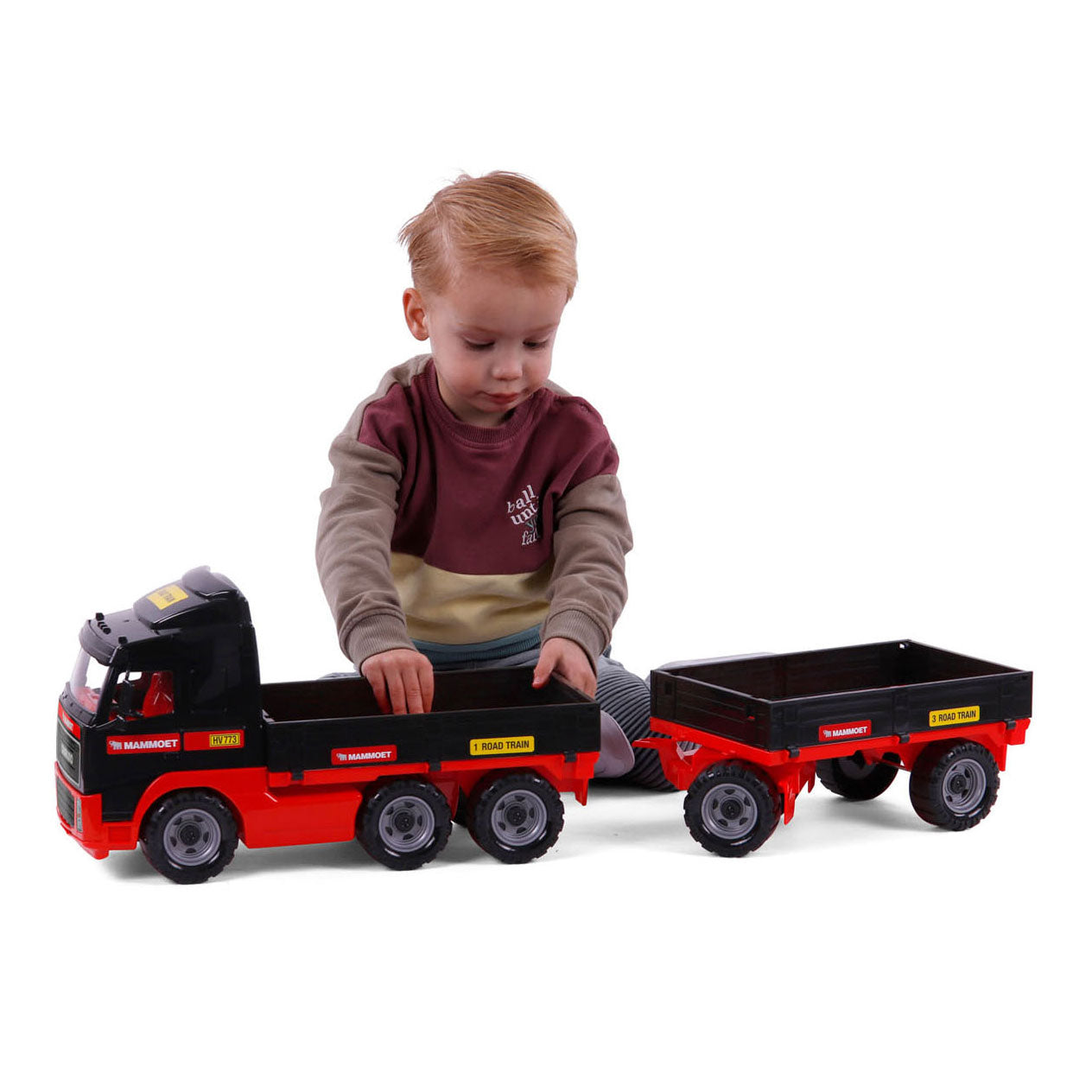 Polesie cavallino mammoet vrachtwagen en aanhangwagen schaal 1:16