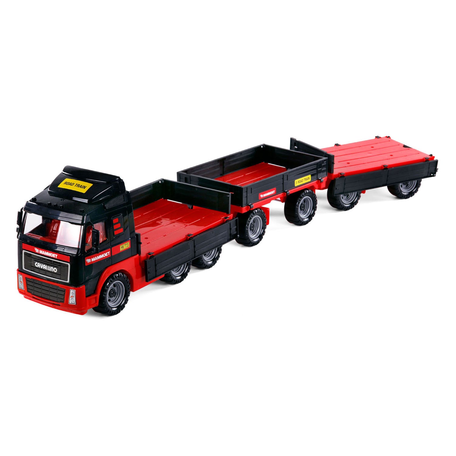 Cavallino mammoet vrachtwagen met dubbele aanhanger, schaal 1:16