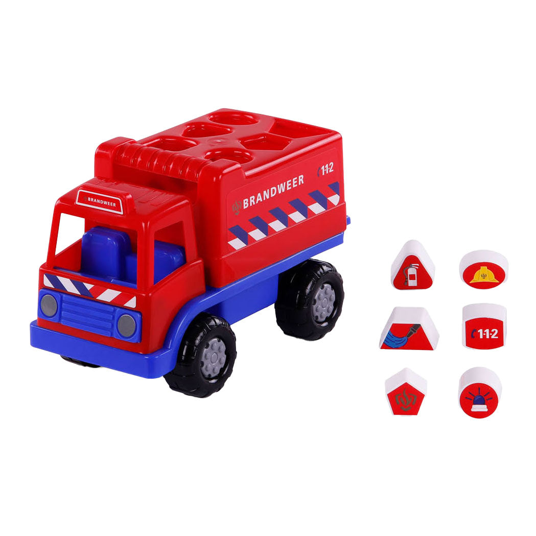 Cavallino brandweervrachtwagen vormenstoof met 6 blokken, 26cm