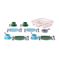 Cavallino servies met afwasrek blauw, 30dlg.