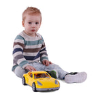 Cavallino raceauto geel, 36cm