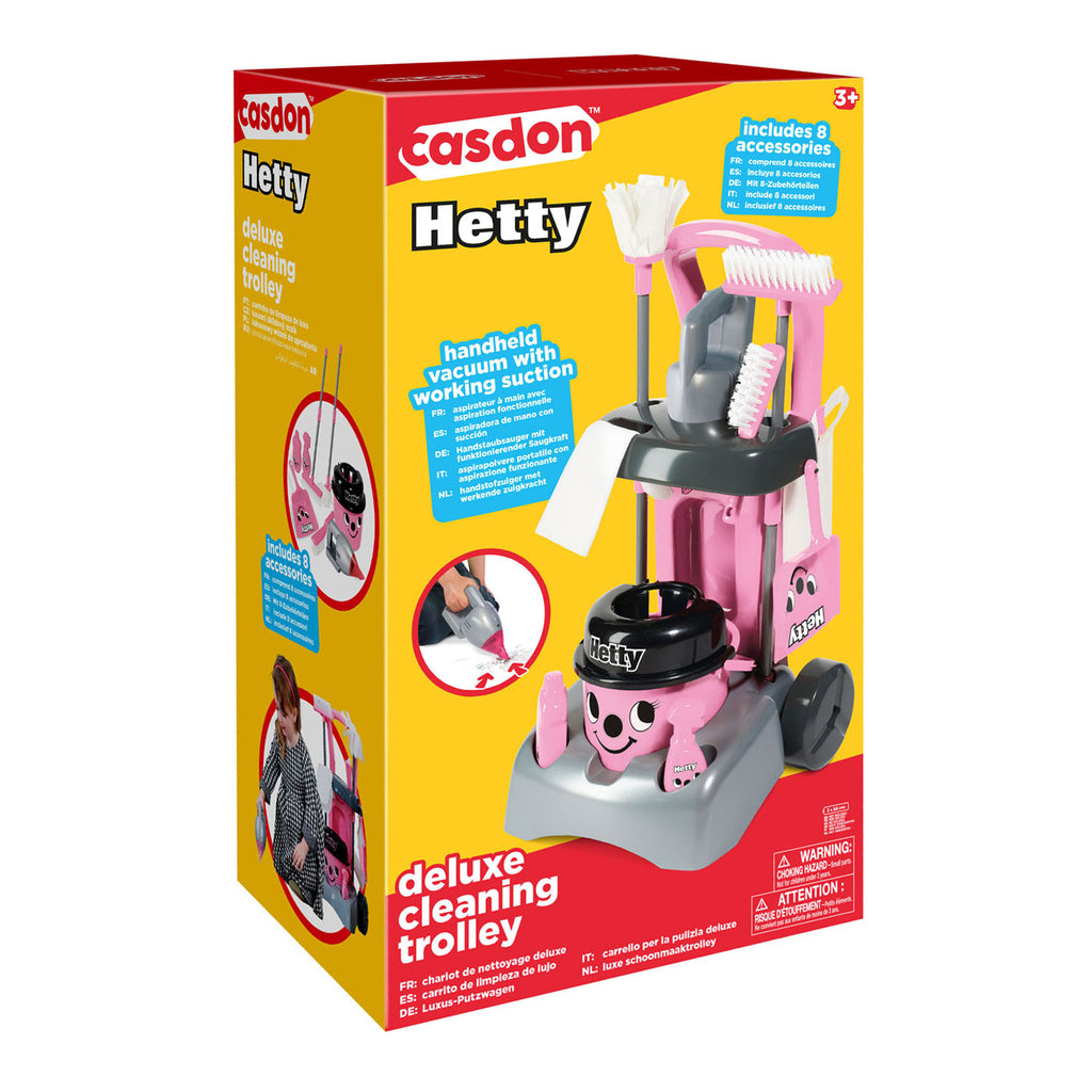 casdon casdon schoonmaak trolley hetty deluxe speelset