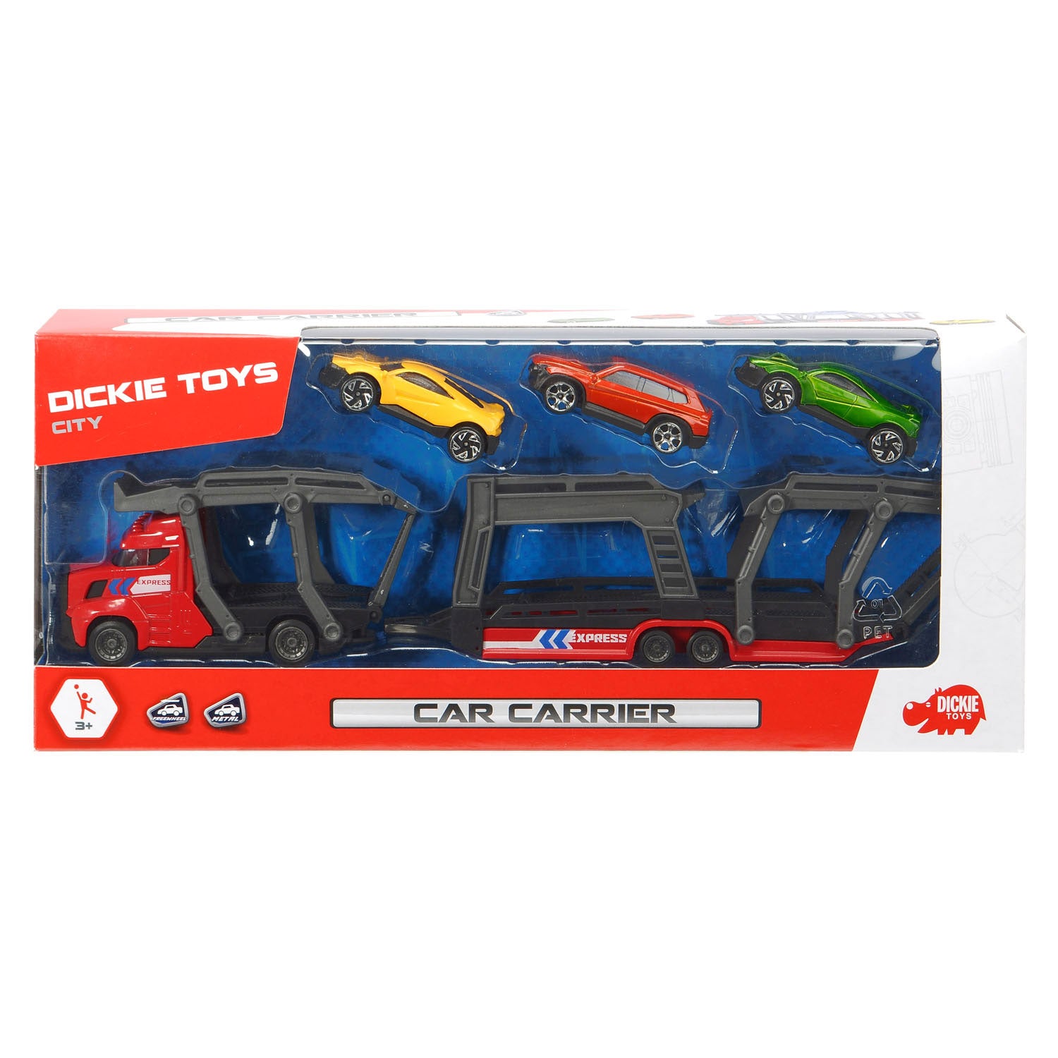 dickie toys autotranssporter + 3 auto #039;s