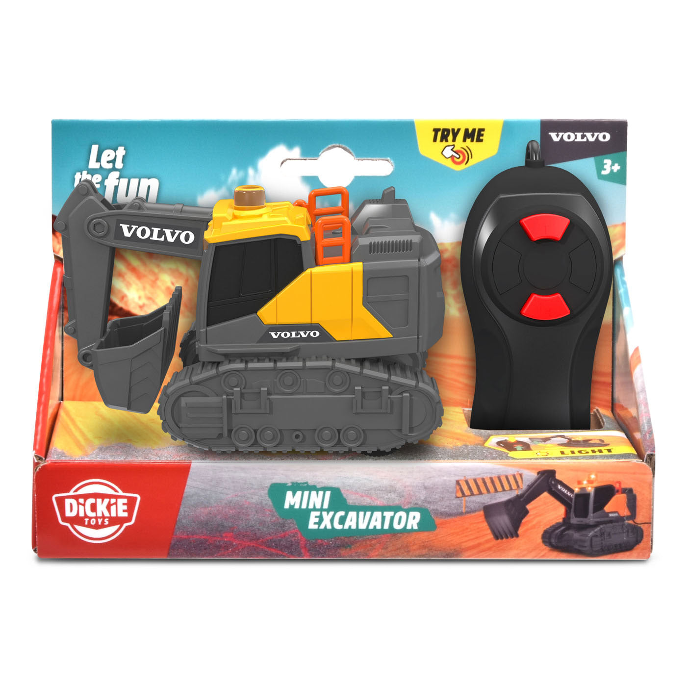 dickie rc bestuubare graafmachine mini excavator