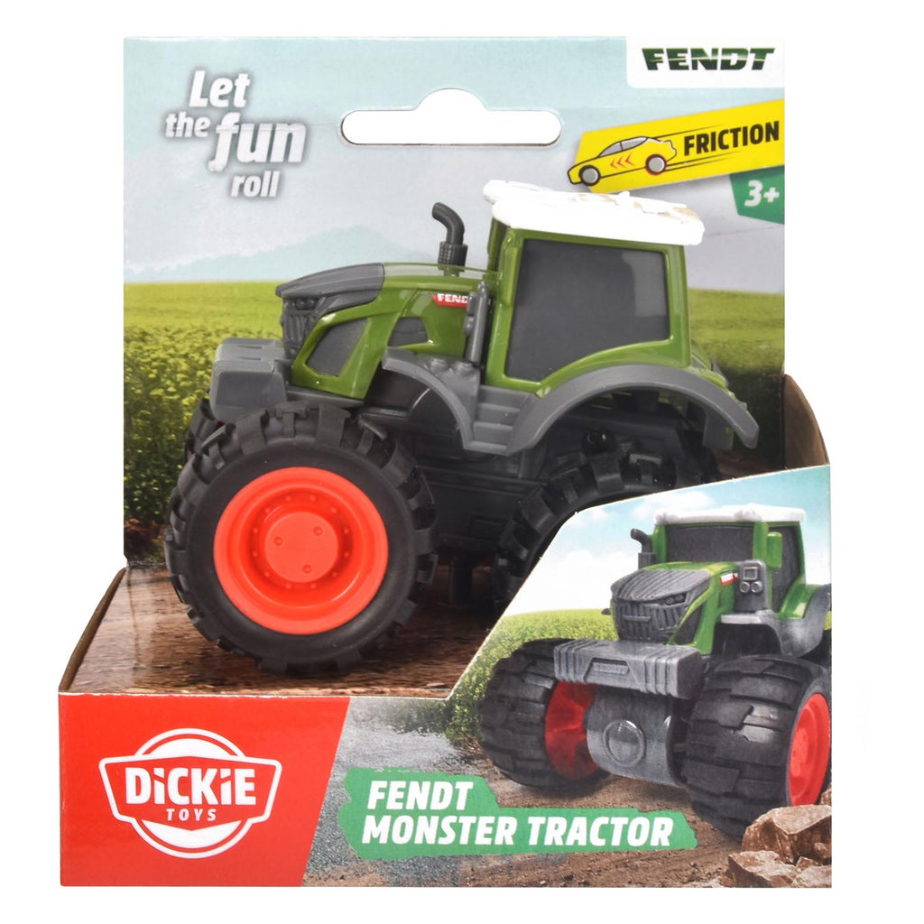 Dickie toys fendt monster tractor met frictie 9 cm