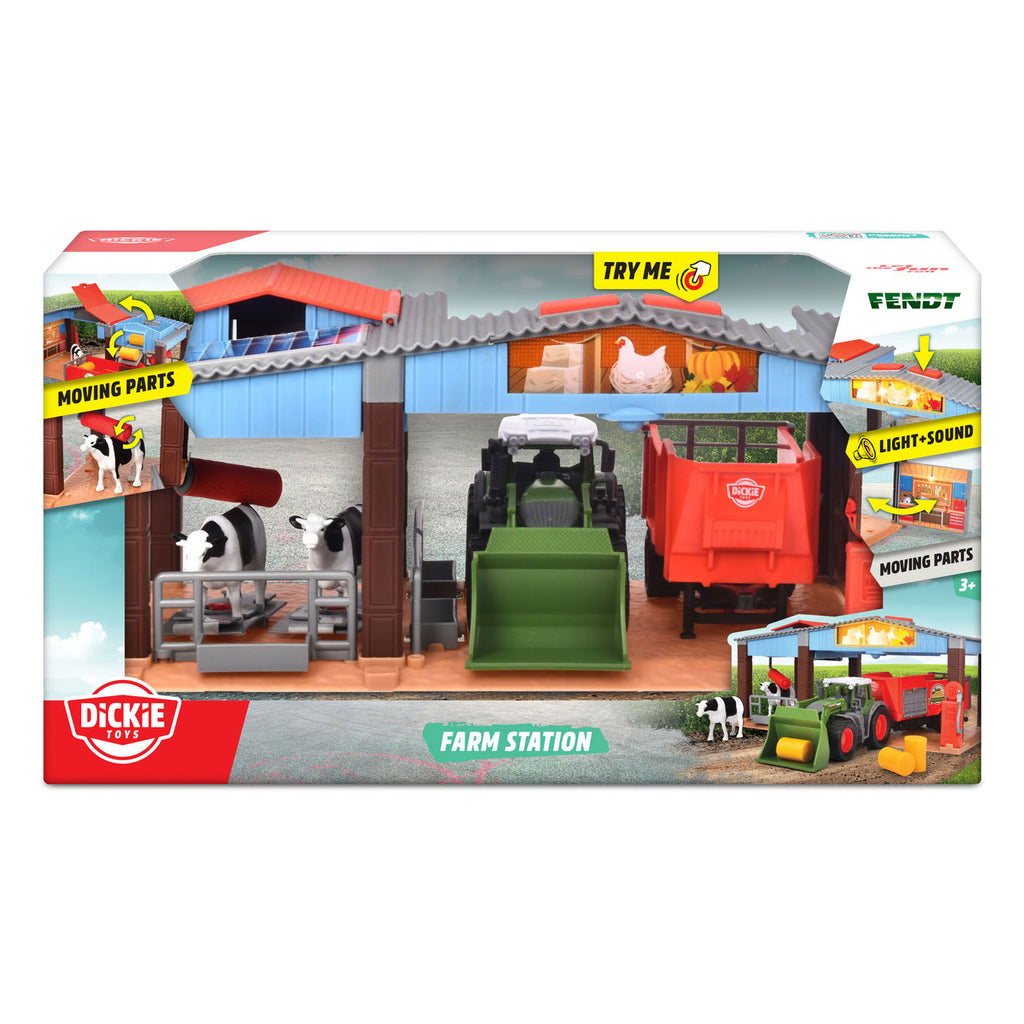 Dickie boerderij en fendt tractor speelset