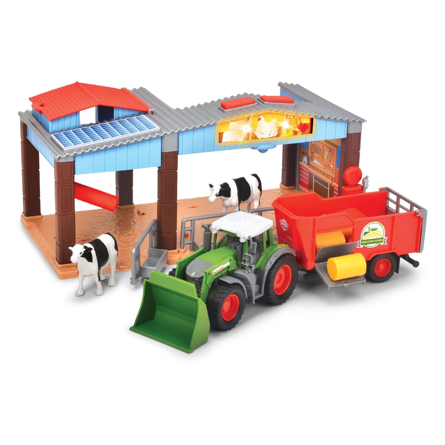 Dickie boerderij en fendt tractor speelset