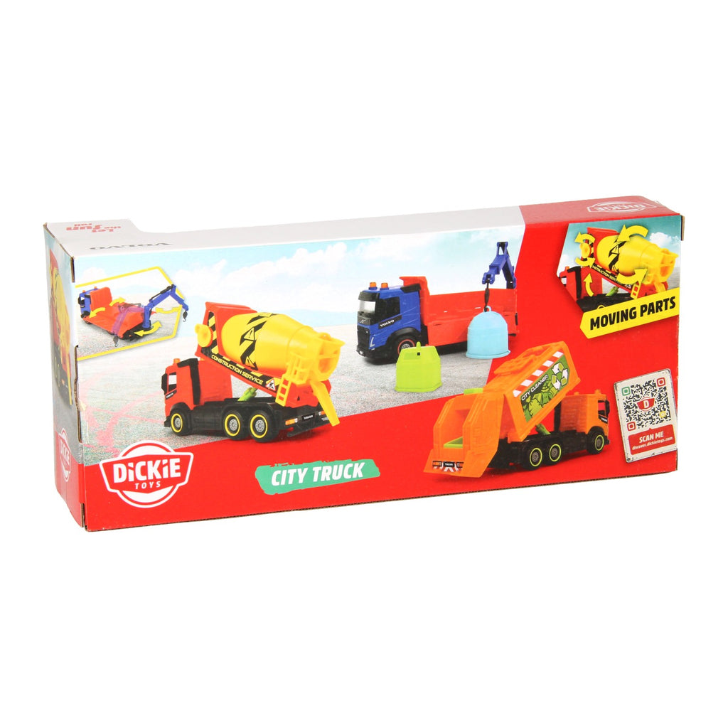 dickie city truck betonmixer vrachtwagen rood