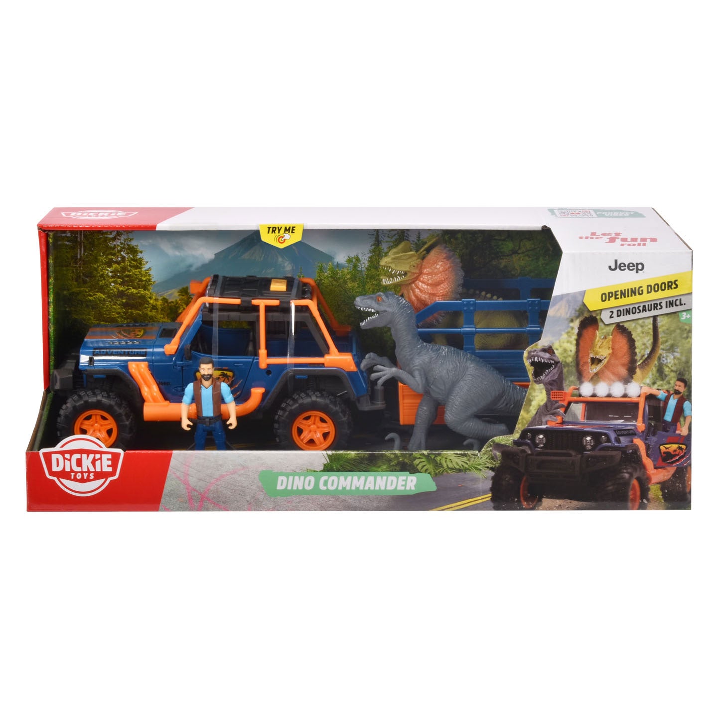 Dickie dino jeep met trailer speelset