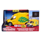 Majorette grand series mercedes-benz sprinter dhl metaal licht en geluid 12,5 cm speelgoedvoertuig