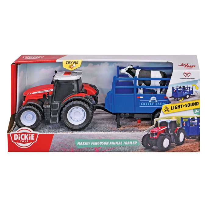 dickie massey ferguson tractor met dierentrailer