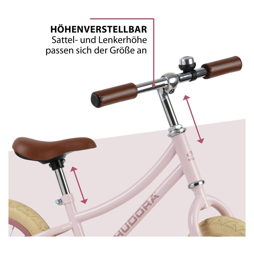 hudora loopfiets vintage roze