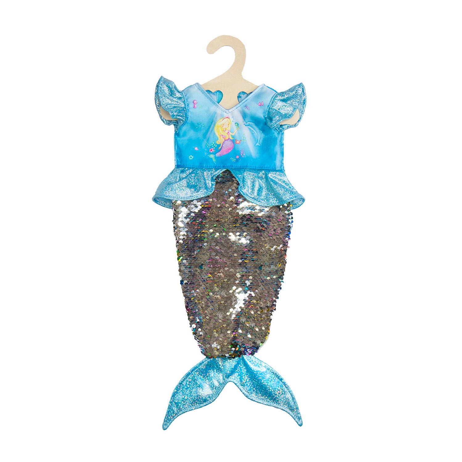 heless poppenjurk zeemeermin met pailletten, 35-45 cm