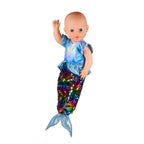heless poppenjurk zeemeermin met pailletten, 35-45 cm