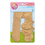 Heless poppenmaillot met sokken - goud, 28-35 cm