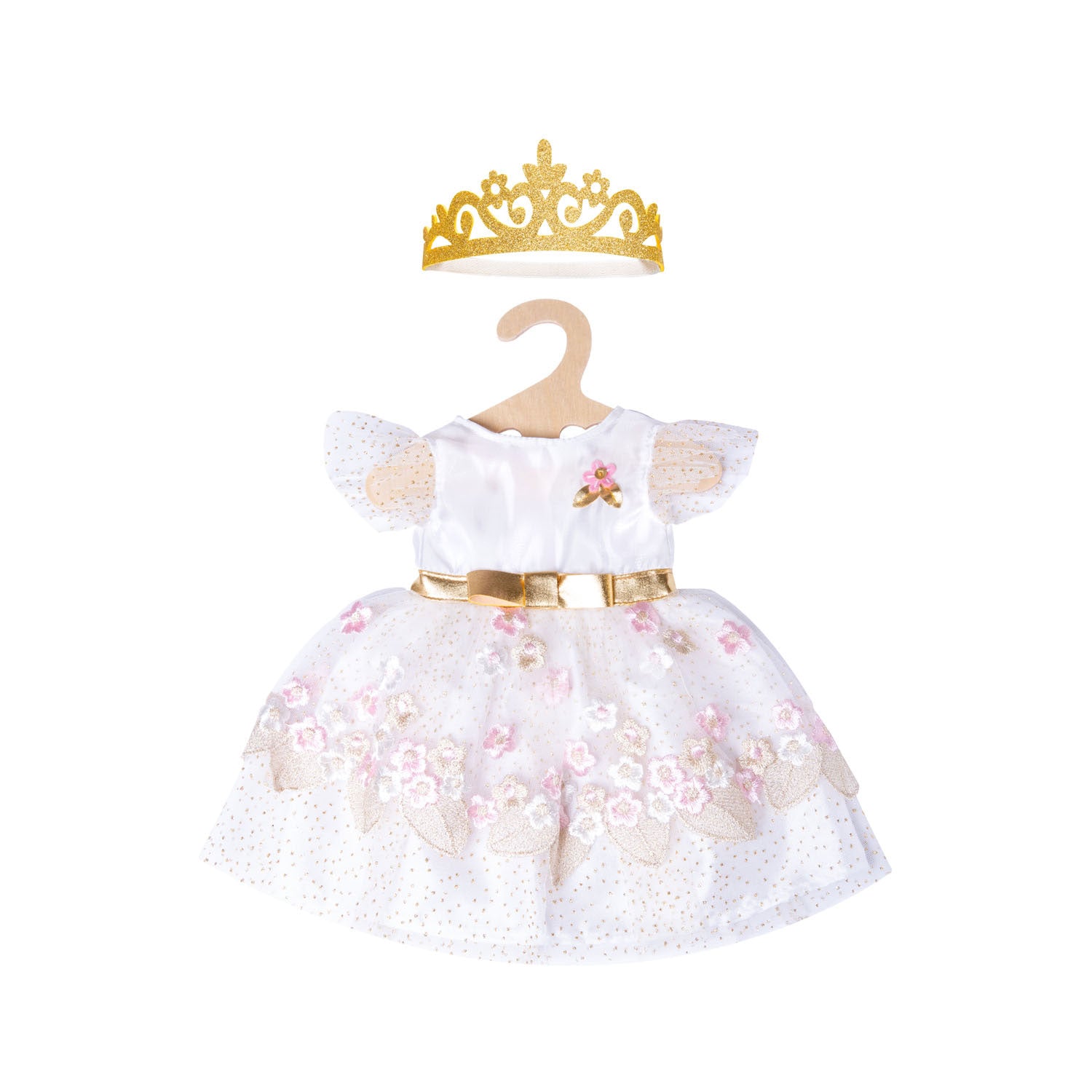 heless poppenjurk prinses met kroon, 35-45 cm